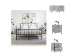 Vidaxl Comodini 2 Pz. Grigio Cemento 40X35X47,5 Cm Materiale A Base Di Legno - Comodini