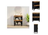 Vidaxl Mobile Laterale 60X33X75 Cm In Legno Massiccio Di Mango - Comodini