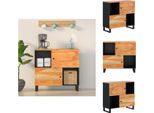 Vidaxl Credenza A 2 Ante 80X33X75 Cm In Legno Massiccio Di Acacia - Credenze