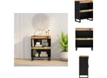 Vidaxl Tavolino 60X33X75 Cm In Legno Massiccio Antico - Comodini