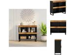 Vidaxl Mobile Laterale 85X33X75 Cm In Legno Massiccio Di Mango - Comodini