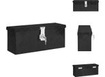 Vidaxl Cassetta Di Stoccaggio Nera 50X15X20,5 Cm In Alluminio - Cassette Per Attrezzi