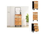 Vidaxl Credenza Con 3 Cassetti 40X33,5X75 Cm In Legno Massiccio Di Acacia - Credenze