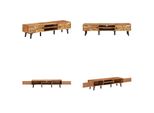 Mobile Tv Vidaxl 145X35X35 Cm In Legno Massiccio Di Acacia - Mobile Tv - Mobile Tv - Mobile Tv In Legno - Porta Tv Con Spazio Di Archiviazione