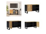 Mobile Tv Vidaxl 80X33X46 Cm In Legno Massiccio Di Mango E Materiale A Base Di Legno - Mobile Tv - Mobile Tv - Mobile Tv - Porta Tv