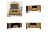 Mobile Tv Vidaxl 105X33,5X46 Cm In Legno Massiccio Di Mango E Materiale A Base Di Legno - Mobile Tv - Mobile Tv - Mobile Tv - Porta Tv