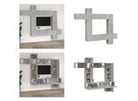 Vidaxl Set Di 9 Pezzi Di Mobili Tv In Cemento Grigio A Base Di Legno - Set Di Mobili Tv - Mobili Tv - Mobile Tv - Mobile Tv A Parete