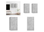 Vidaxl Mobili Tv 2 Pz. Grigio Cemento 30,5X30X60 Cm Materiale A Base Di Legno - Mobile Tv - Mobili Tv - Mobile Tv Sospeso - Mobili Tv Sospesi