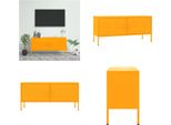 Vidaxl Mobile Tv Giallo Senape 105X35X50 Cm In Acciaio - Mobile Tv - Mobile Tv - Mobile Hifi - Mobile Hifi