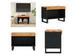 Mobile Tv Vidaxl 60X33X43,5 Cm In Legno Massiccio Di Acacia - Mobile Tv - Mobile Tv - Mobile Tv - Supporto Tv