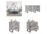 Vidaxl Comodini 2 Pz. Grigio Sonoma 40X35X47,5 Cm Materiale A Base Di Legno - Comodino - Armadio - Comodino