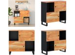 Vidaxl Credenza A 2 Ante 80X33X75 Cm In Legno Massiccio Di Acacia - Credenza - Credenza - Armadio - Armadio Portaoggetti