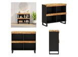 Vidaxl Mobile Laterale 85X33X75 Cm In Legno Massiccio Di Mango - Comodino - Comodini - Mobiletto - Comodini