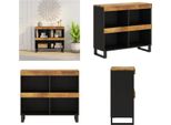Vidaxl Mobile Laterale 85X33X75 Cm In Legno Massiccio Di Mango - Comodino - Comodini - Mobiletto - Comodini
