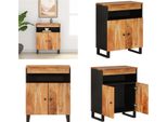 Vidaxl Credenza A 2 Ante 60X33X75 Cm In Legno Massiccio Di Acacia - Credenza - Credenza - Armadio - Mobile Laterale