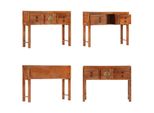 Vidaxl Tavolo Consolle 120X32X80 Cm Legno Massello Grezzo Di Acacia - Tavolo Consolle - Tavoli Consolle - Tavolo - Tavolo Da Corridoio