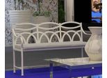 Casa Padrino Panchina In Ferro Battuto Liberty Bianco/Grigio 150 Cm