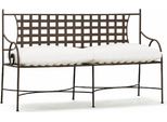 Casa Padrino Panca Da Giardino In Ferro Battuto Art Nouveau Marrone / Bianco 160 Cm