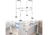 Yuenfong Ausilio Per Wc, Rialzo Per Sedile Wc Regolabile In Altezza Con Braccioli, Robusto Ausilio Per Wc Senza Forare, Maniglioni Per Wc