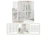 The Living Store Divisorio 6 Pezzi In Legno Massiccio Bianco Paulownia