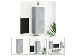 The Living Store Parete Tv In Cemento Grigio 40,5X30X102 Cm Materiale In Legno