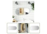 The Living Store Specchio Da Bagno A Led 100X45 Cm Ovale