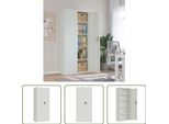 The Living Store Armadio Per Archiviazione Grigio Chiaro 90X40X200 Cm In Acciaio