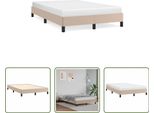 The Living Store Rete Cappuccino Marrone 120X190 Cm In Pelle Finta