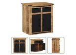 The Living Store Credenza Con 2 Cassetti 55X35X60 Cm Legno Massiccio Mango