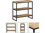 The Living Store Tavolo Consolle 70X35X70 Cm Legno Massiccio Grezzo Mango
