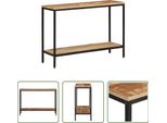 The Living Store Consolle 100X35X70 Cm Legno Di Mango Massiccio Grezzo
