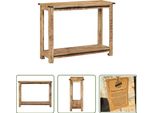 The Living Store Consolle 100X35X75 Cm In Legno Massiccio Di Mango
