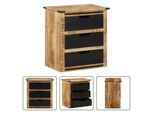 The Living Store Credenza Con 3 Cassetti 55X35X60 Cm Legno Massiccio Mango