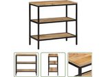 The Living Store Tavolo Consolle 70X35X70 Cm Legno Massiccio Grezzo Mango