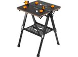 Kraft&Dele Tavolo Da Lavoro Pieghevole 70X65X92 Cm, Con Fissaggio, Piano In Mdf - KD11871