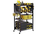 Carrello Da Officina 68 Kg - Carrello Portautensili - Carrello Di Montaggio E Trasporto A 4 Livelli