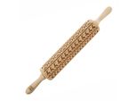 Moodforwood Mattarello In Legno, Inciso, 43 Cm Con Manici, Perfetto Per La Cottura Al Forno - Motivo Norvegese