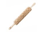 Mattarello In Legno Moodforwood, Inciso, 43 Cm Con Manici, Perfetto Per La Cottura Al Forno - Motivo Dala