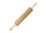 Moodforwood Mattarello In Legno, Inciso, 43 Cm Con Manici, Perfetto Per La Cottura - Motivo Rosemaling