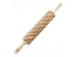 Mattarello In Legno Moodforwood, Inciso, 43 Cm, Con Manici, Perfetto Per La Cottura - Motivo Gufo