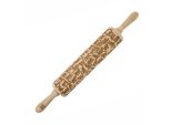 Mattarello In Legno Moodforwood, Inciso, 43 Cm, Con Manici, Perfetto Per La Cottura Al Forno - Divertente Motivo A Gatto