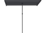 Ombrellone 180 Gradi Girevole Ombrellone Da Giardino Regolabile In Altezza Con Asta In Alluminio Ombrellone Da Mercato Ombrellone Da Balcone Ombrellone Per Balcone 150X205Cm Grigio Scuro Aosom