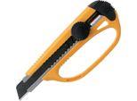 Kds L-30 Protezione Dita Con Chiusura Twist Lock, Coltello A Segmenti Giallo 18 Mm (3 X Lama Nera)