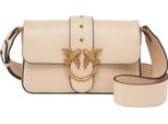 Pinko Borsa A Tracolla Love One Mini Slouchy Fl Beige - Grigio - Antique Gold