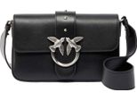 Pinko Borsa A Tracolla Love One Mini Slouchy Fl Nero Limousine - Matt Silver