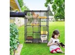 Grande Recinto Per Gatti A 4 Livelli Con Amaca - Gabbia In Filo Metallico Staccabile Per Piccoli Animali - Recinto Per 1-4 Gatti - Gabbia Per Animali Fai Da Te
