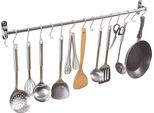 Appendiabiti In Acciaio Inox, Per Cucina E Bagno, Binario A Muro Con 15 Ganci Liberi