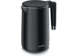 Bollitore Elettrico In Acciaio Inox Da 1,5 L 2200 W, Design A Doppia Parete Con Base A 360°, Senza Bpa, Spegnimento Automatico E Protezione Dal Surriscaldamento