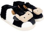 Pantofole Foderate Da Donna Pantofole Isolate Con Motivo A Mucca Nero Taglia 39