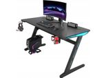 Ekspand | Tavolo Da Gioco - Nero - 140X60 Cm - Illuminazione Rgb - Portabicchieri